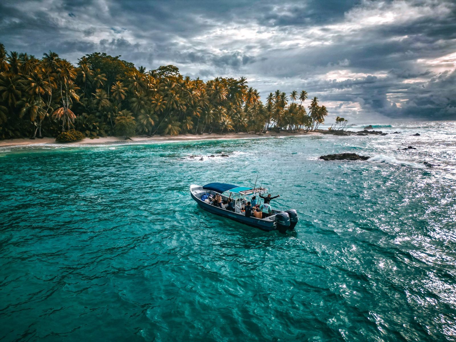 Santa Catalina archipelago aerial