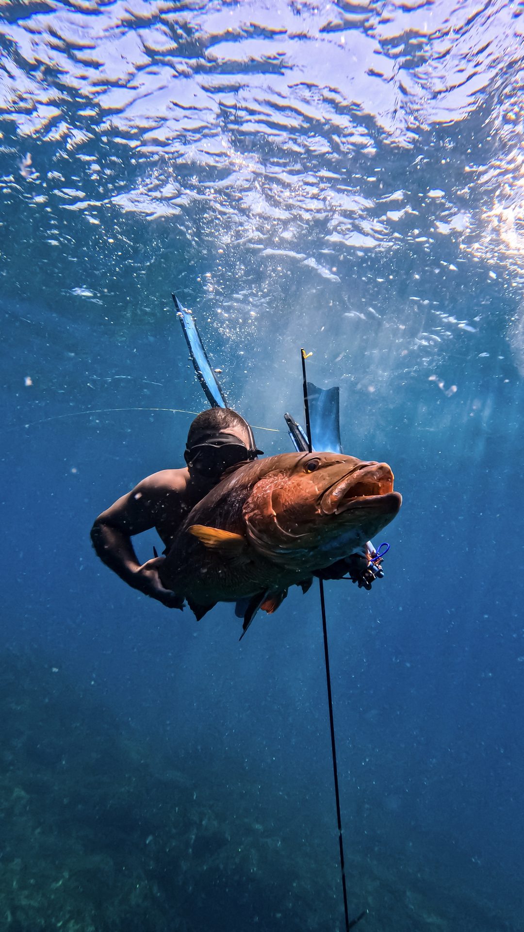 Spearbaby guide heading toward the islands of Coiba, Pacific Panama