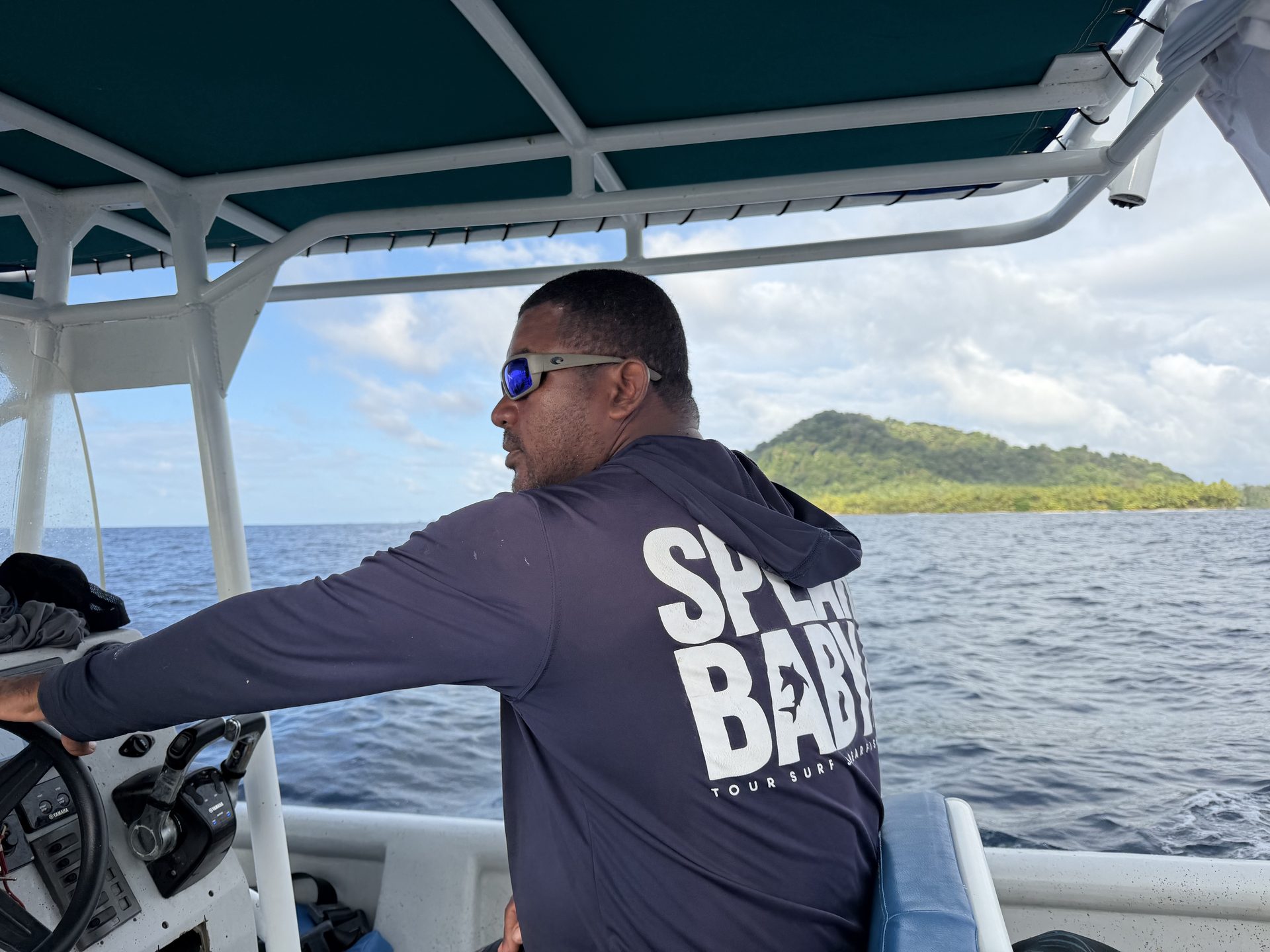 Orlando spearfishing underwater in Panama